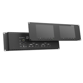 Dual 7 inch 3RU Rack Mount monitor